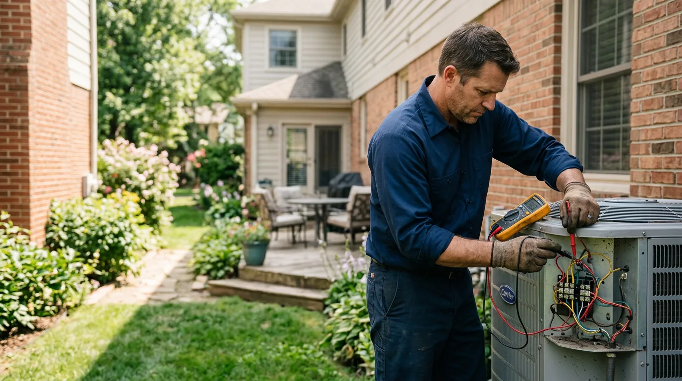 HVAC technician working near Brooks, MN